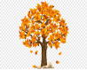 Осеннее дерево, апельсиновое дерево, лист, оранжевый, ветка png | PNGWing